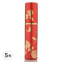플라카 휴대용 간편한 향수 공병 10ml, 5개, 레드