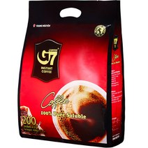 G7 퓨어 블랙 커피 수출용 2g, 200개입, 1팩