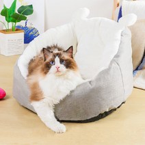 파스텔펫 냥이 꿀잠 마약 쿠션방석, 아이보리