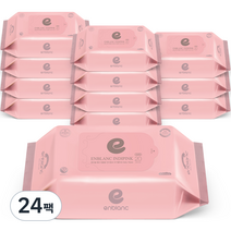 앙블랑 세이프 아기물티슈 인디핑크 휴대리필, 20매, 24팩
