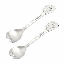 윙킹베어 포크스푼, 실버, 2p