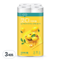 코디 천연펄프 키친타월 150매, 24개