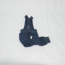 강아지 디자인사노 꼬마 기모 멜빵바지, 네이비
