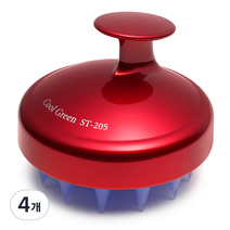 두피관리 샴푸브러쉬, 레드, 4개