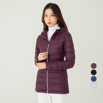 캐럿 여성용 경량 핏티드 후디 패딩 자켓