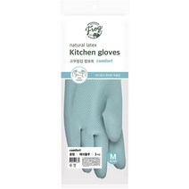 프로그 라텍스 컴포트 고무장갑 양손세트 M, 에쉬블루, 중(M), 3세트