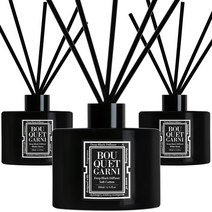 부케가르니 딥 블랙 디퓨저 200ml x 3종 세트, 블랙체리, 소프트코튼, 화이트머스크