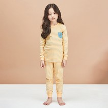 유니프랜드 아동용 스트라이프 30수 후라이스 9부 실내복 상하 세트