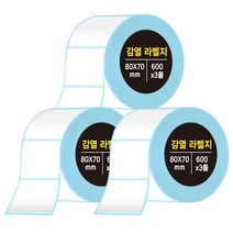 다다 감열라벨지 600매 80*70mm, 3롤