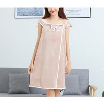 유엘 원피스 타월 샤워가운 대, 브라운 나비, 1개