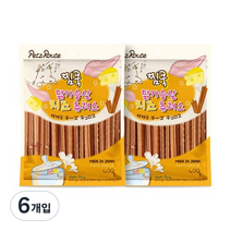 펫츠루트 찜쿡 츄러스 반려견 간식 400g, 닭가슴살 + 치즈 츄러스 혼합맛, 6개입