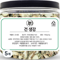 천지가약초 말린 건 생강, 100g, 1개입, 5개