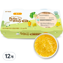 팜투베이비 레디 실온이유식 중기 단호박브로콜리죽, 단호박, 110g, 12개