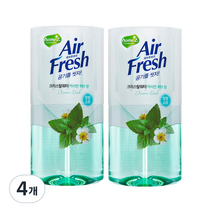 홈즈 에어후레쉬 크리스탈워터 아시안허브향 본품, 400ml, 4개, 허브향