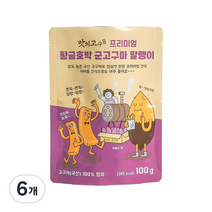 맛의고수 프리미엄 황금 호박 군고구마 말랭이, 6개, 100g