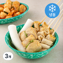 부산깡통시장 유부주머니 물떡 꼬치어묵 (냉동), 590g, 3개