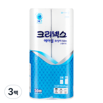 크리넥스 에어셀 화장지 50m, 10롤, 3팩