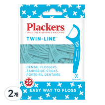 플랙커스 트윈라인 치실, 35개입, 2개