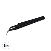 고급 속눈썹 핀셋, 6개, 커브형