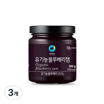 청정원 유기농 블루베리잼, 300g, 3개