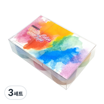 신우 도안없는 수채화 모자이크 마스킹테이프 미술놀이 12색 테이프12개, 3세트