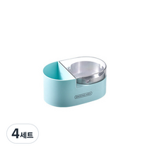 크로닉401 뚜껑 부착형 벽걸이 재떨이 + 스티커, 민트, 4세트