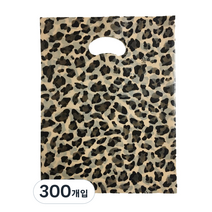 팩스타 펀칭 비닐 포장봉투 가로 25cm x 세로 35cm PE25, 호피무늬, 300개입