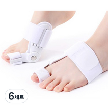 일원케어 의료기기 무지외반증 발가락 교정기 좌우 2개+운동밴드+발가락링, 6세트