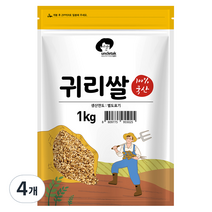 엉클탁 국내산 귀리쌀, 4개, 1kg