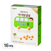 일동후디스 아기밀 냠냠 시금치 당근 브로콜리볼 7개월부터 15g, 16개입, 시금치 + 당근 + 브로콜리 혼합맛