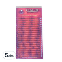하나 골드실크 래쉬 3D 인조 속눈썹 JC 0.10 9mm, 블랙, 5세트