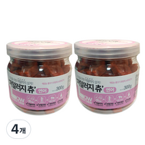우리주 저알러지 츄 강아지 간식 300g, 연어, 4개