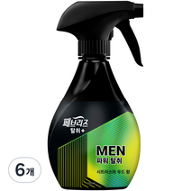 페브리즈 섬유 탈취제 맨 본품, 370ml, 6개, 시트러스와 우드 향