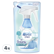 페브리즈 섬유탈취제 보충형, 320ml, 4개, 실내건조 프레시 클린향