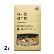 ORGA ZERO 유기농 아몬드, 100g, 2개