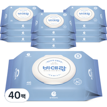 앙블랑 비데랑 패밀리 비데티슈 캡형, 46매, 40팩