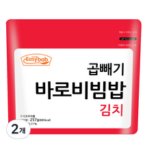 이지밥 곱빼기 즉석 바로비빔밥 김치, 257g, 2개