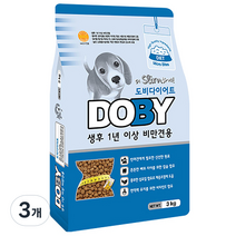 도비 어덜트 곡물 비만견 전용 다이어트 사료, 3kg, 3개