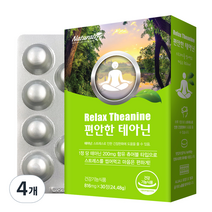 네추럴라이즈 편안한 테아닌 24.48g, 4개, 30정