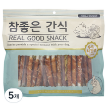 참좋은간식 헬로도기 강아지 간식 600g, 우유치킨껌, 5개
