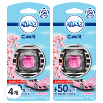 페브리즈 차량용 방향제, 4개, 향긋한 봄꽃향