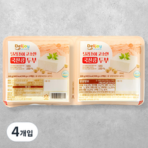 딜리조이 고소한 국산콩 두부, 300g, 4개입