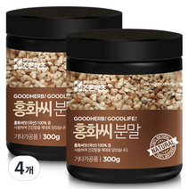 조은약초 프리미엄 볶은 홍화씨 가루, 300g, 4개