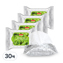 퓨어덤 클렌징 티슈 녹차, 30매입, 30팩