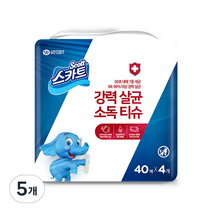 스카트 강력 살균 소독 티슈 40매 4입, 5팩