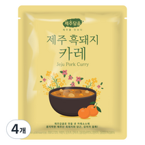 오뚜기 제주담음 제주 흑돼지 카레, 250g, 4개