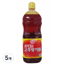 오쉐프 고추맛기름, 1.5L, 5개