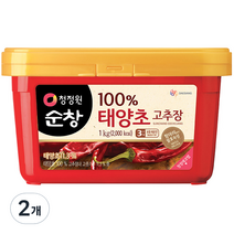 청정원순창 태양초 고추장 사각, 1kg, 2개