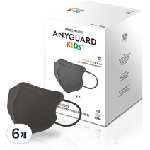 애니가드 새부리형 패션 컬러 마스크 소형 KF94, 30개입, 6개, 블랙