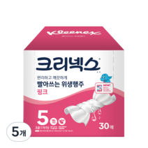 크리넥스 빨아쓰는 위생행주 핑크, 30매, 5개